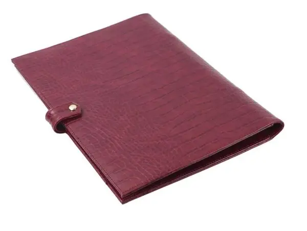 Chic and Neat Leather Business Folder - Maroon